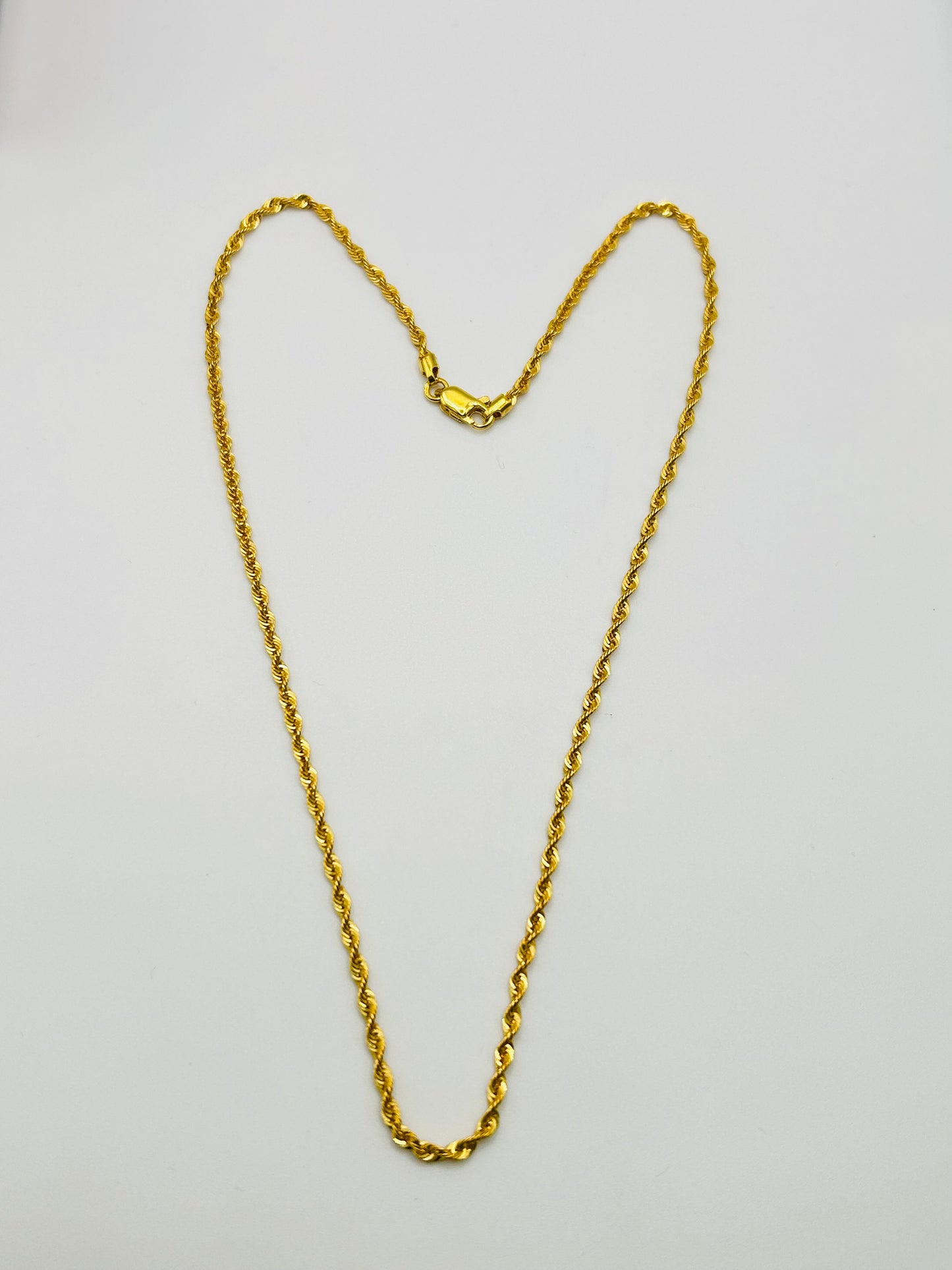 22ct Gold Hollow Rope Chain – 3.1g (Hallmarked)