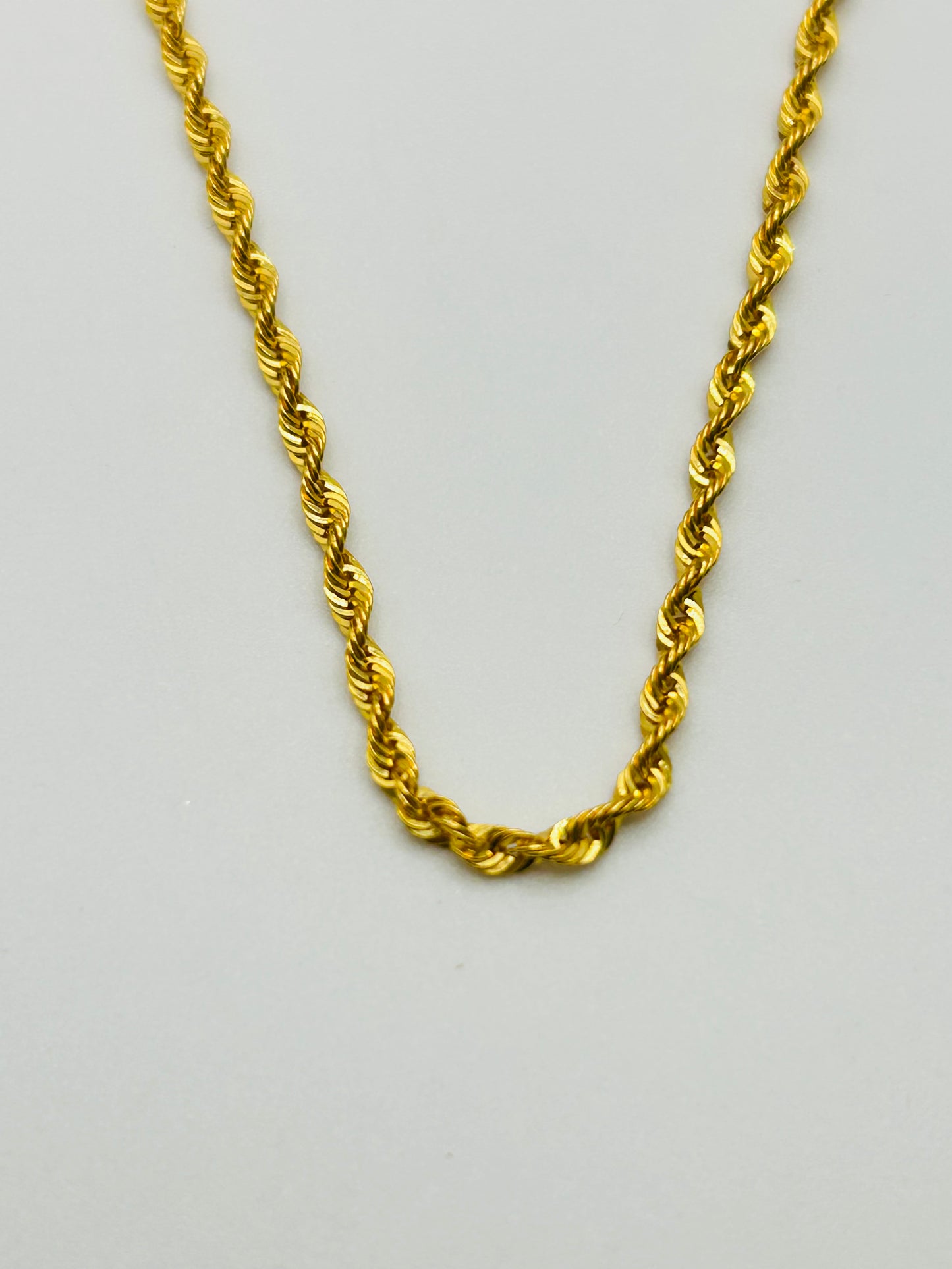 22ct Gold Hollow Rope Chain – 3.1g (Hallmarked)
