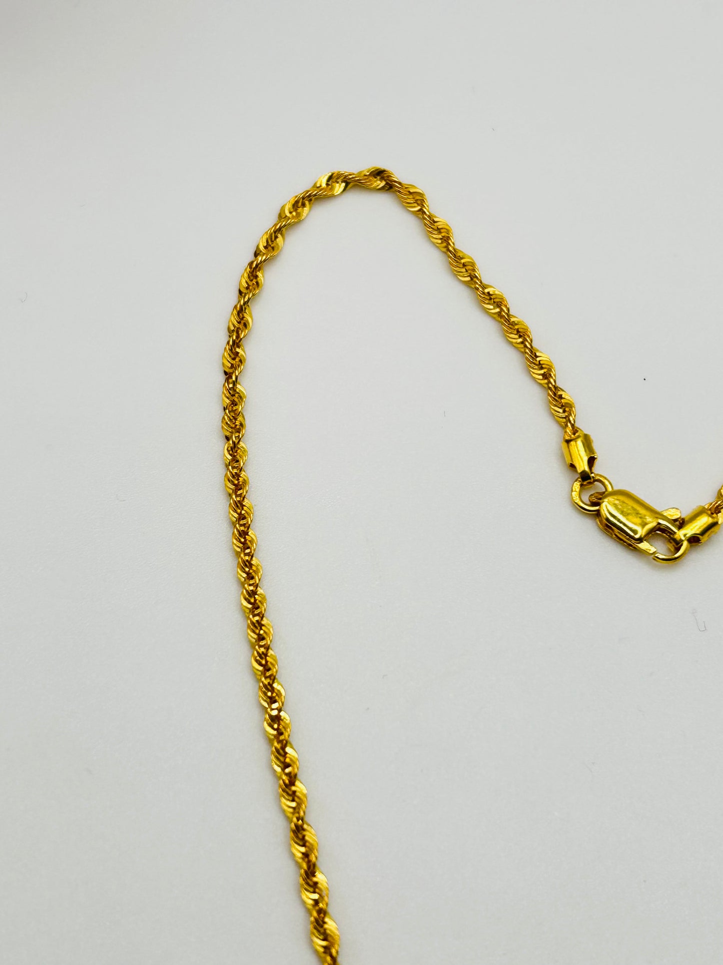 22ct Gold Hollow Rope Chain – 3.1g (Hallmarked)