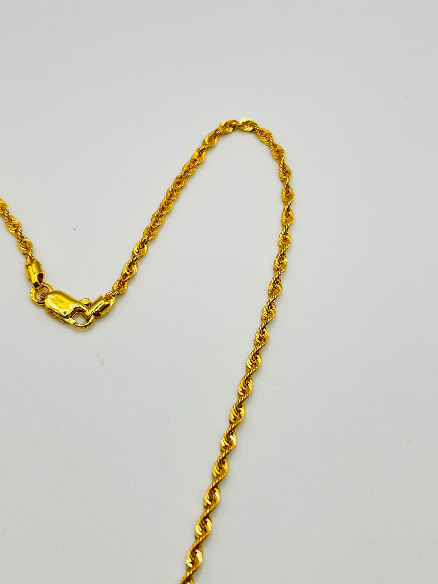 22ct Gold Hollow Rope Chain – 3.1g (Hallmarked)