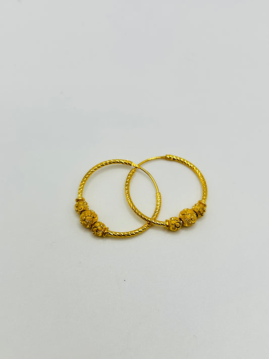 22ct Gold Earrings / Balia – 3.4g (Hallmarked)
