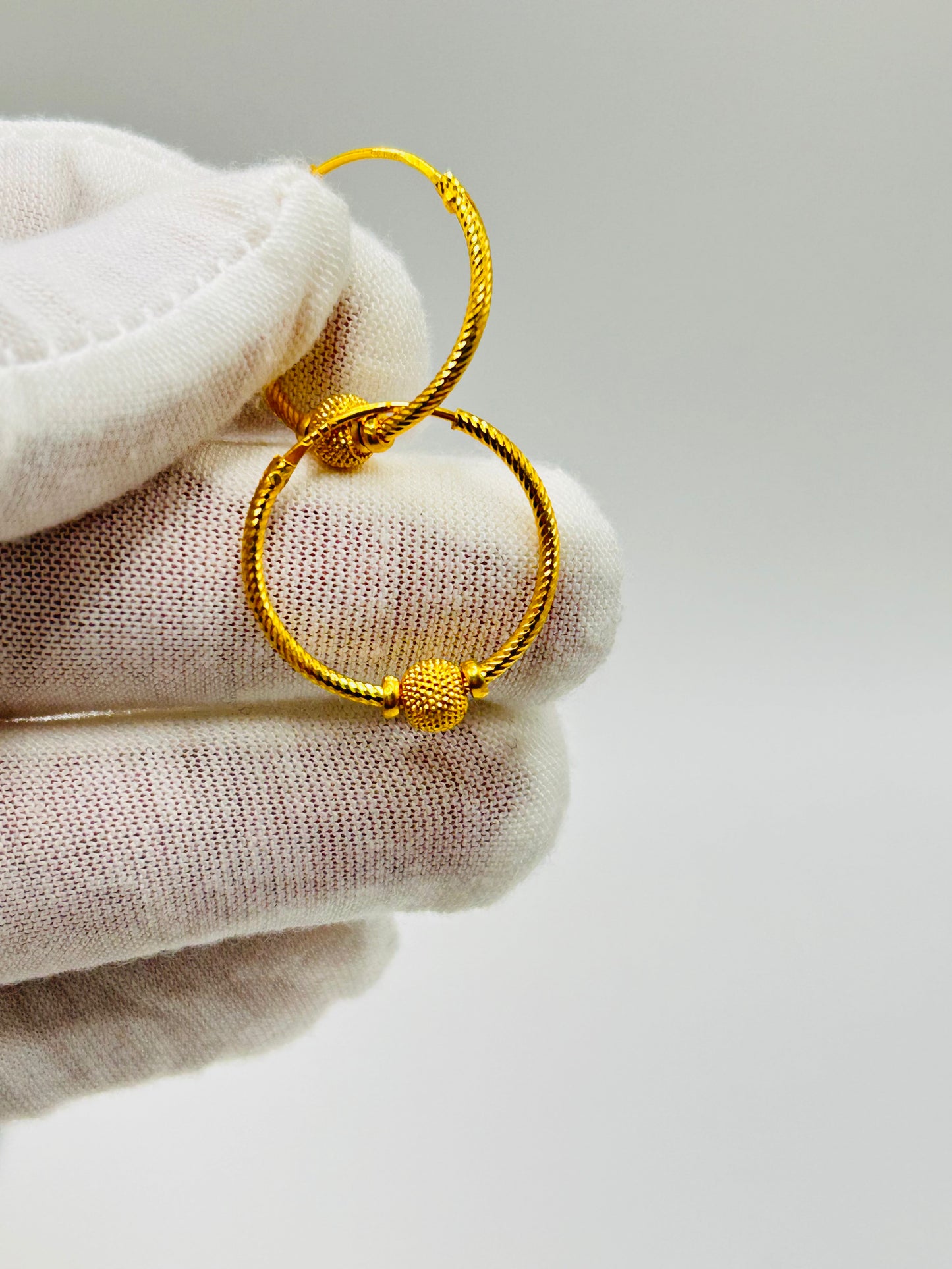 22ct Gold Earrings / Balia – 2.7g (Hallmarked)