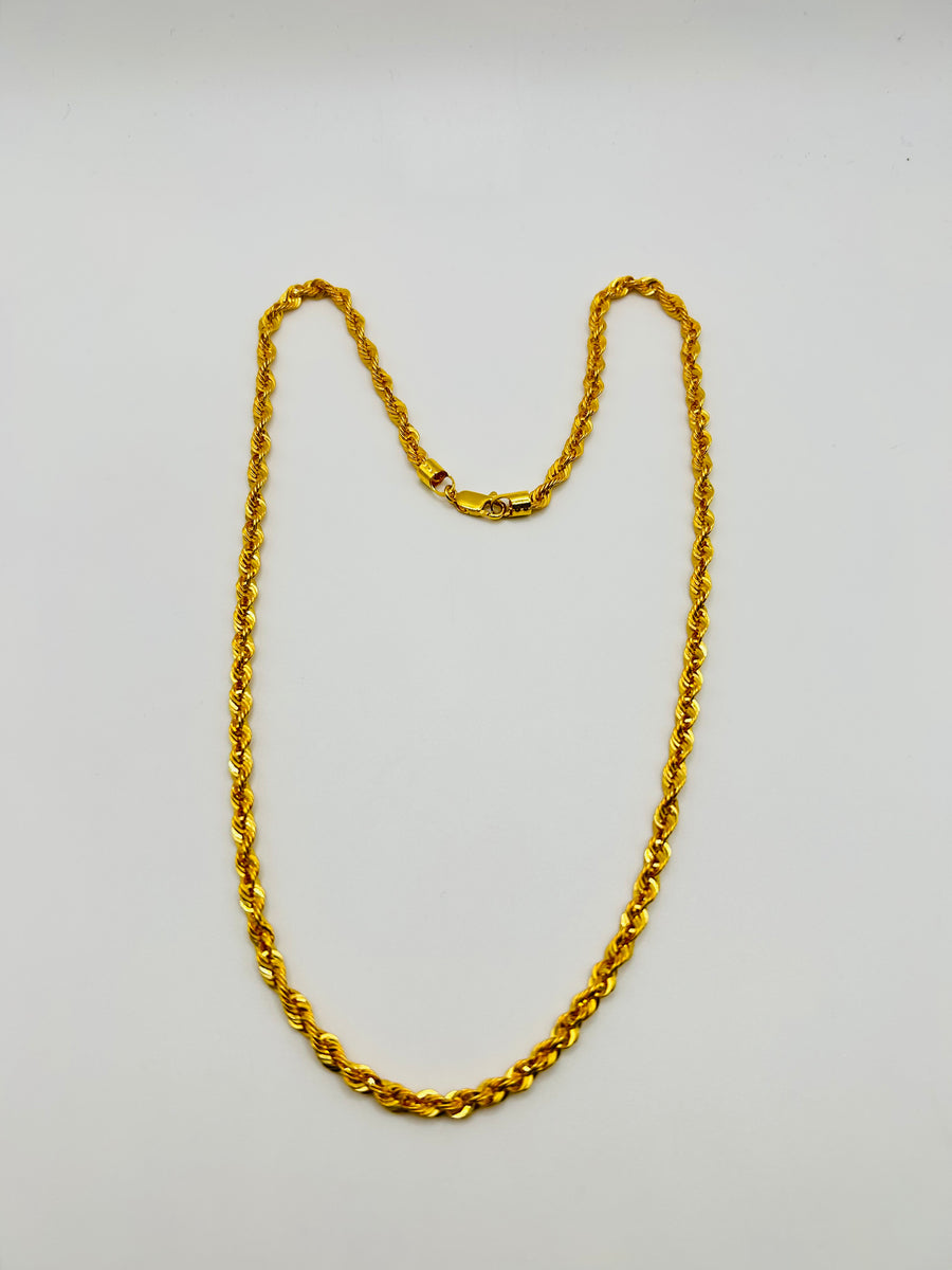 22ct Gold Rope Chain – 10.6g – 20" (Hallmarked)