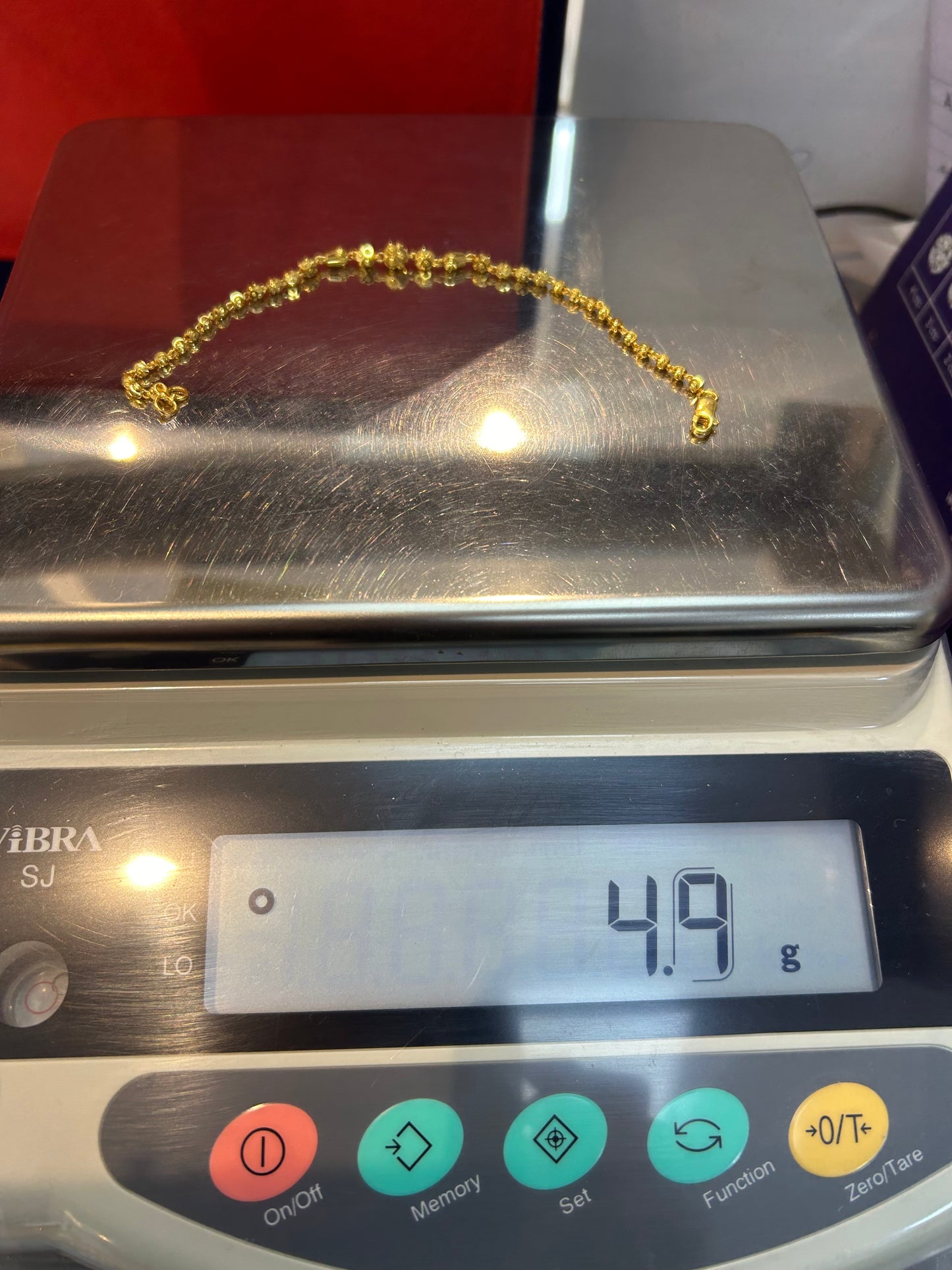 22ct Gold Bracelet – 4.9g, 7.5 Inches, Hallmarked