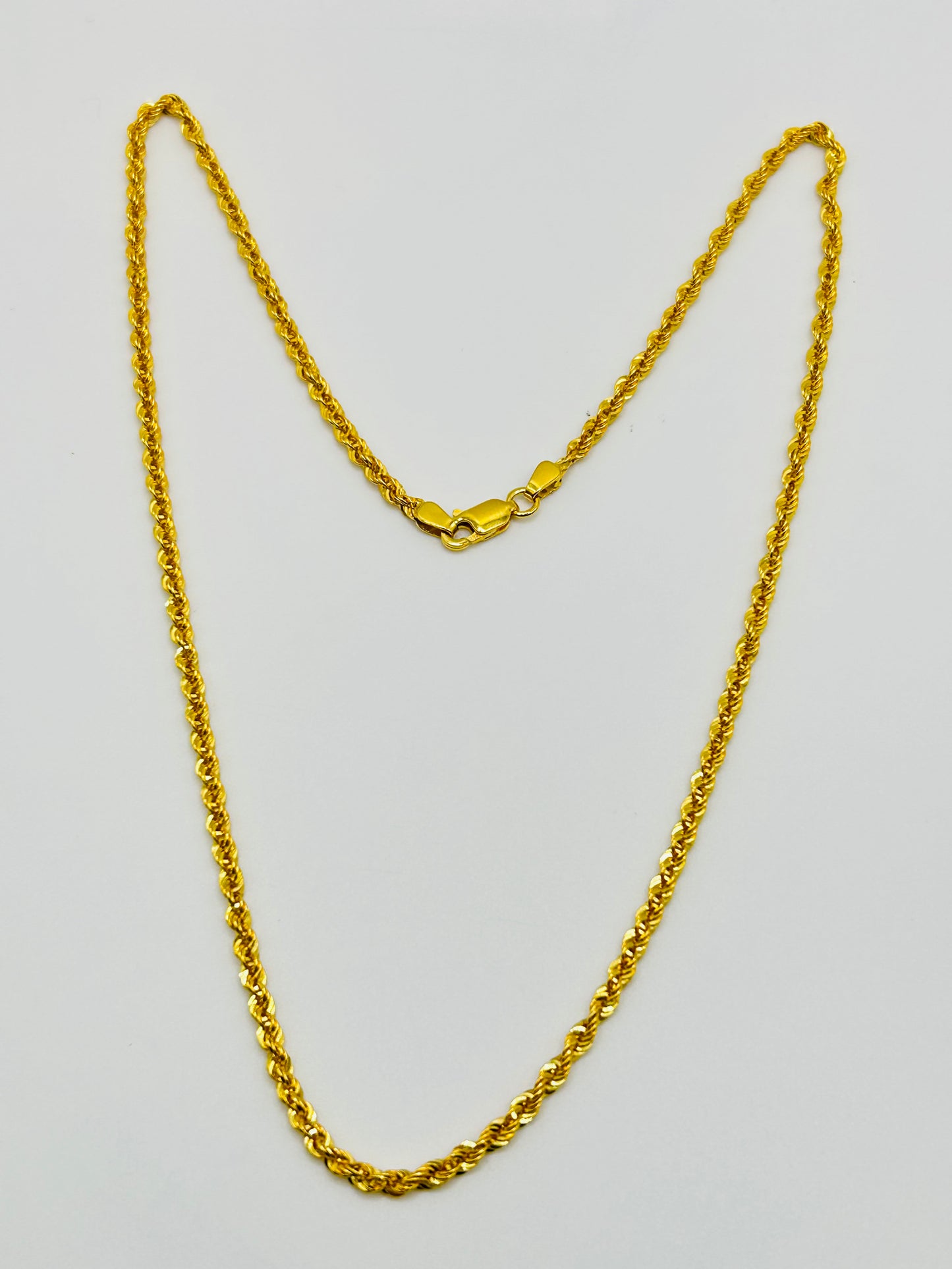 22ct Gold Rope Chain (Hollow) – 5.2g, 18 Inches, Hallmarked