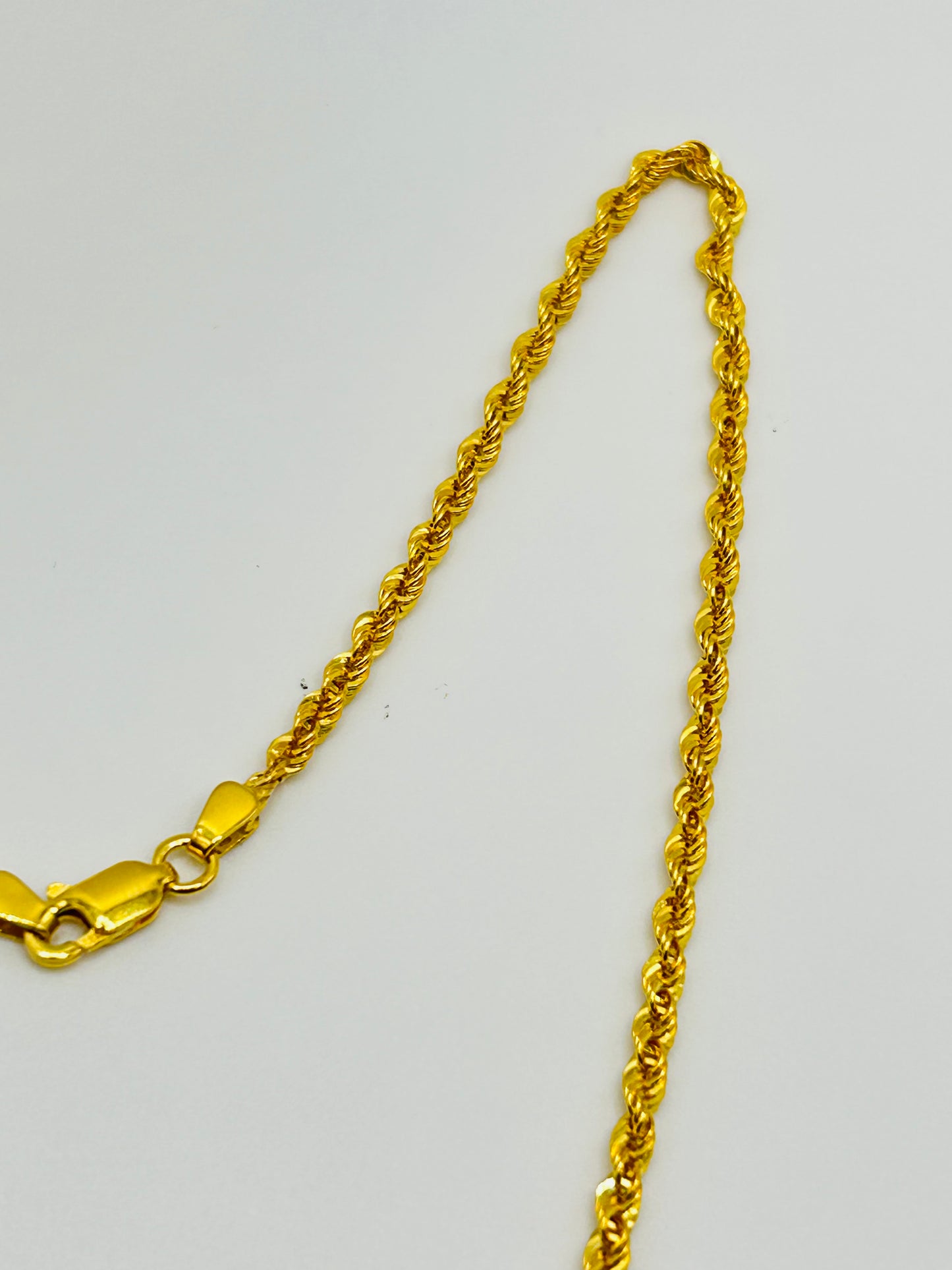 22ct Gold Rope Chain (Hollow) – 5.2g, 18 Inches, Hallmarked