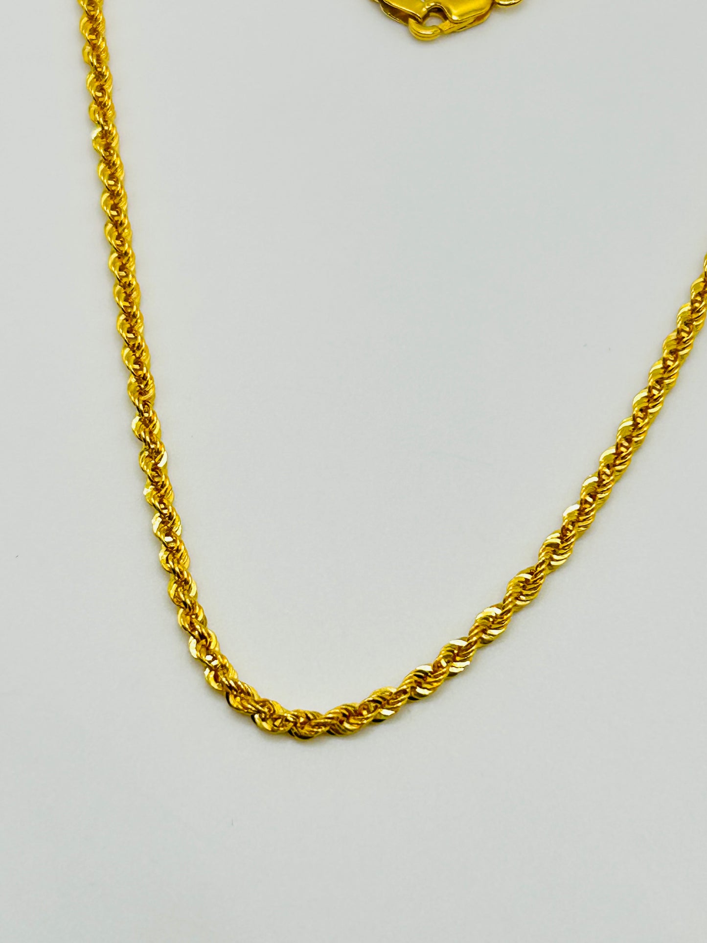 22ct Gold Rope Chain (Hollow) – 5.2g, 18 Inches, Hallmarked