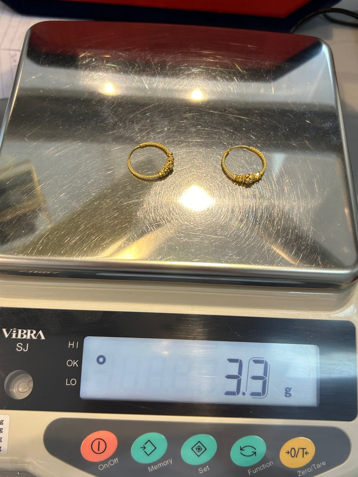 22ct Gold Earrings – 3.3g, Hallmarked