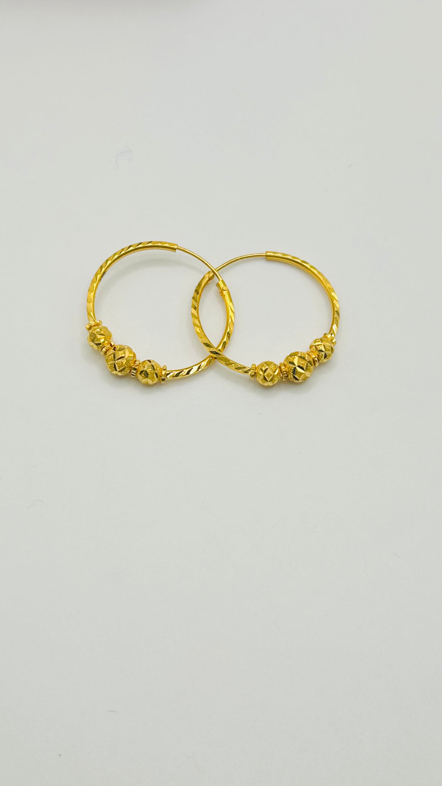 22ct Gold Earrings – 3.8g, Hallmarked