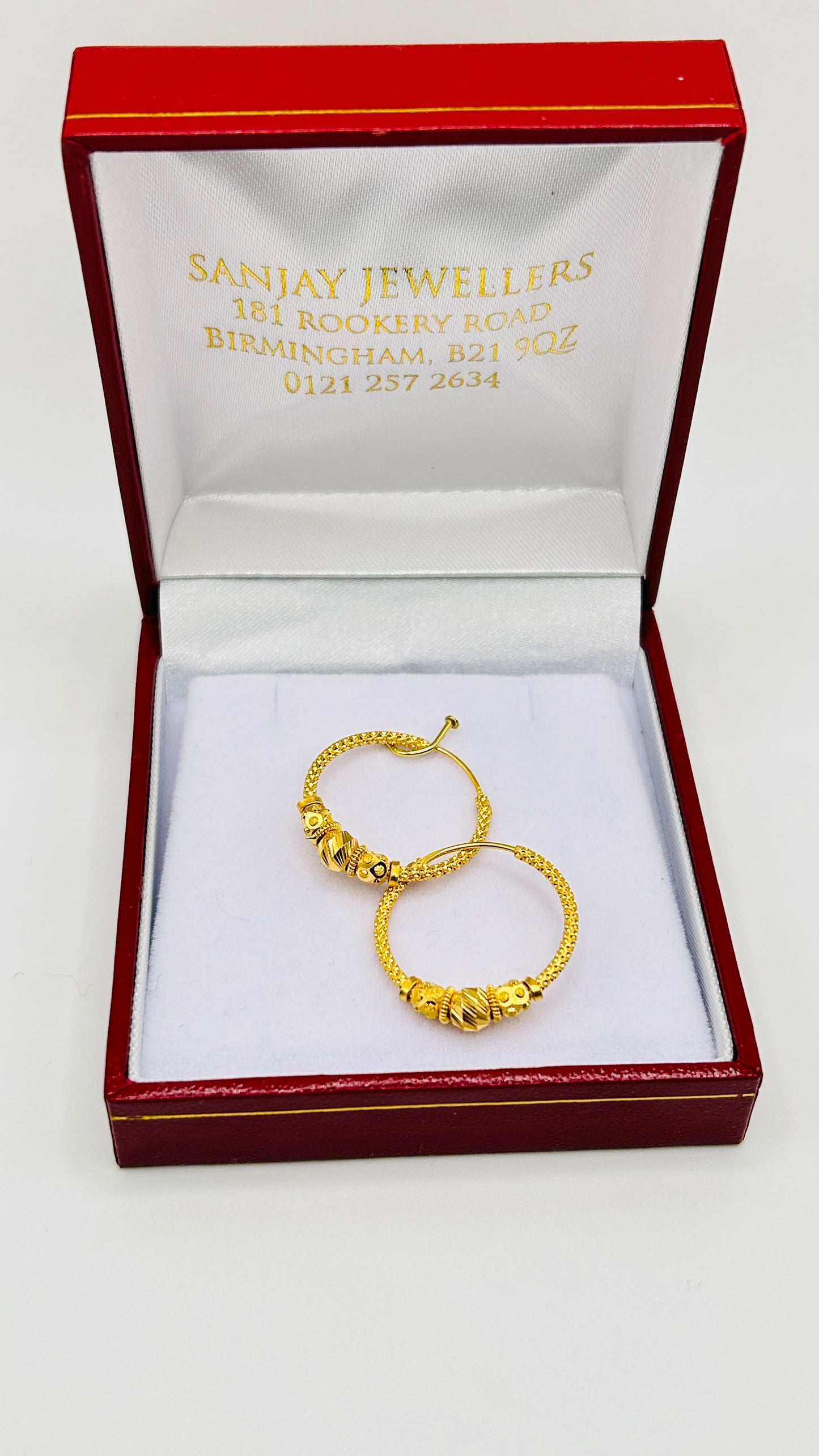 22ct Gold Earrings – 3.2g, Hallmarked