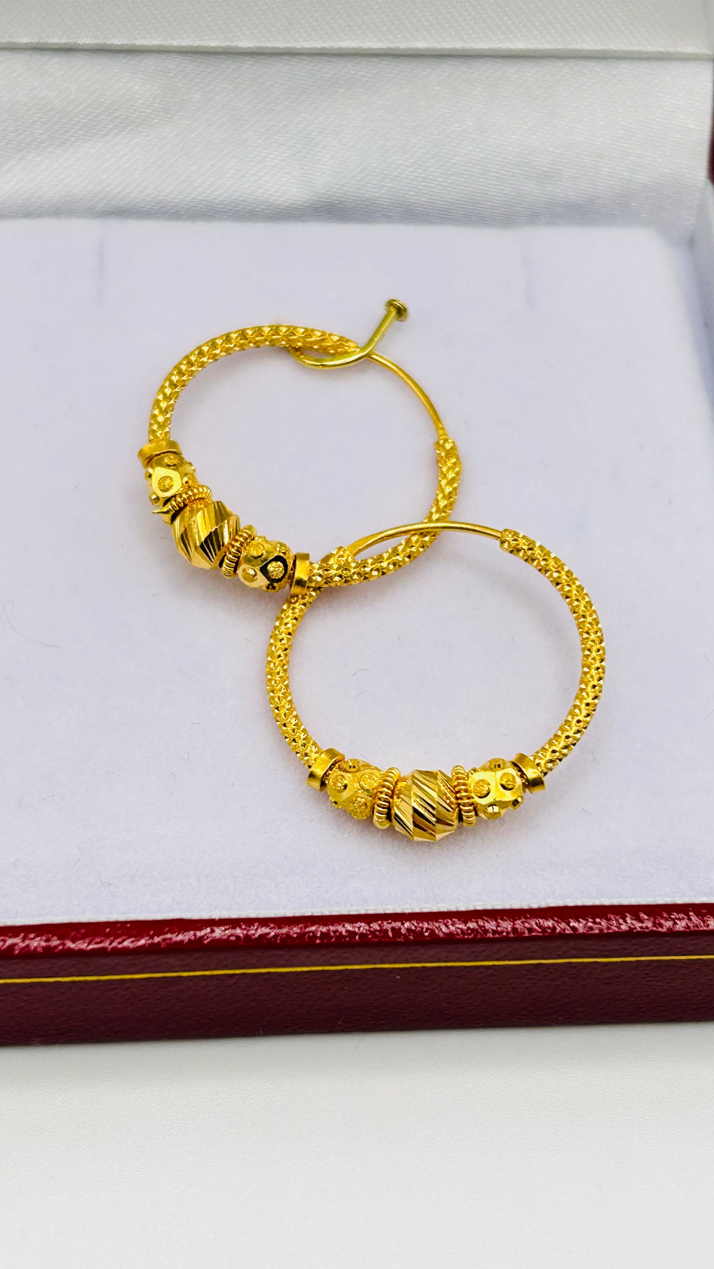 22ct Gold Earrings – 3.2g, Hallmarked