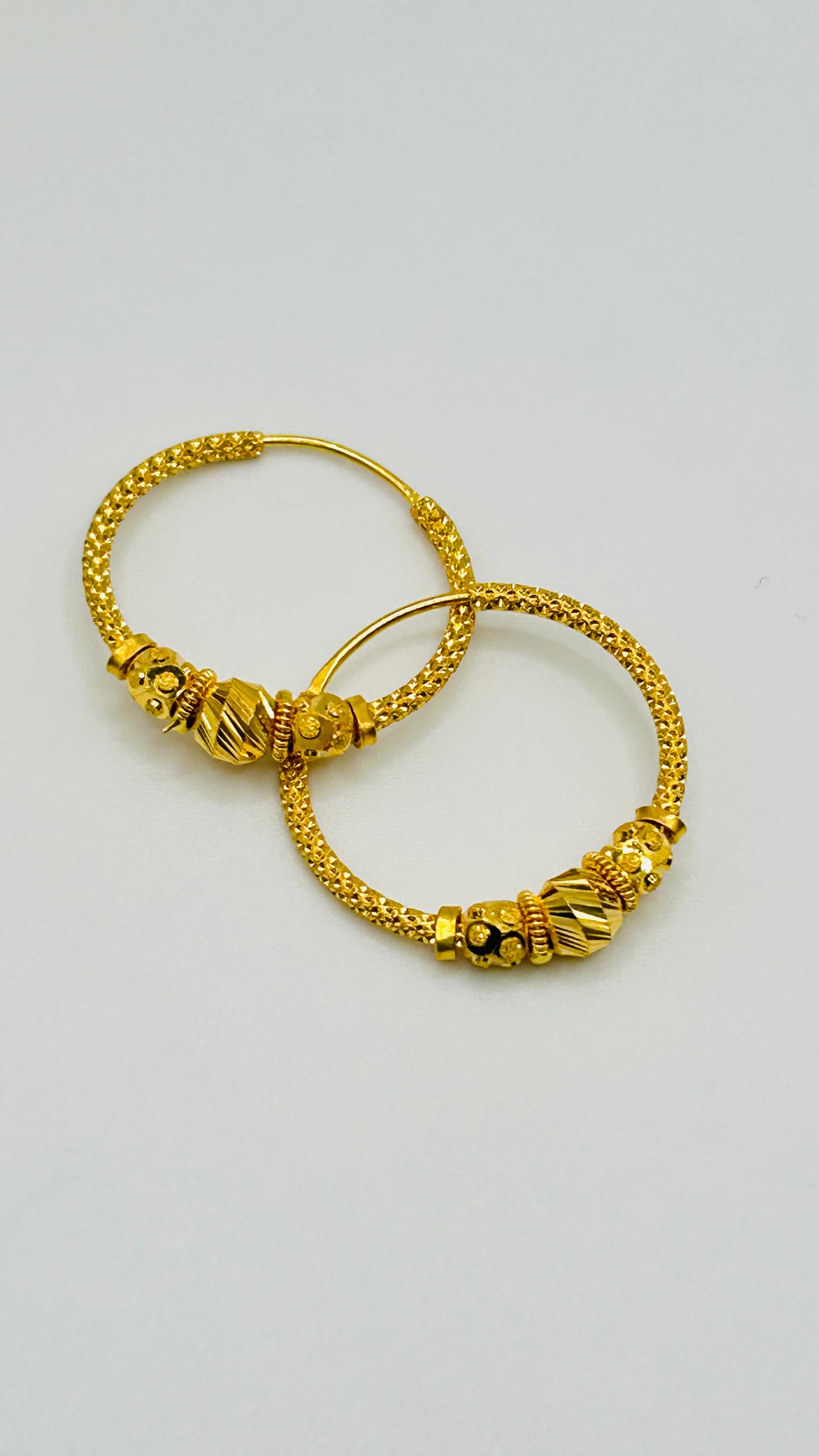 22ct Gold Earrings – 3.2g, Hallmarked