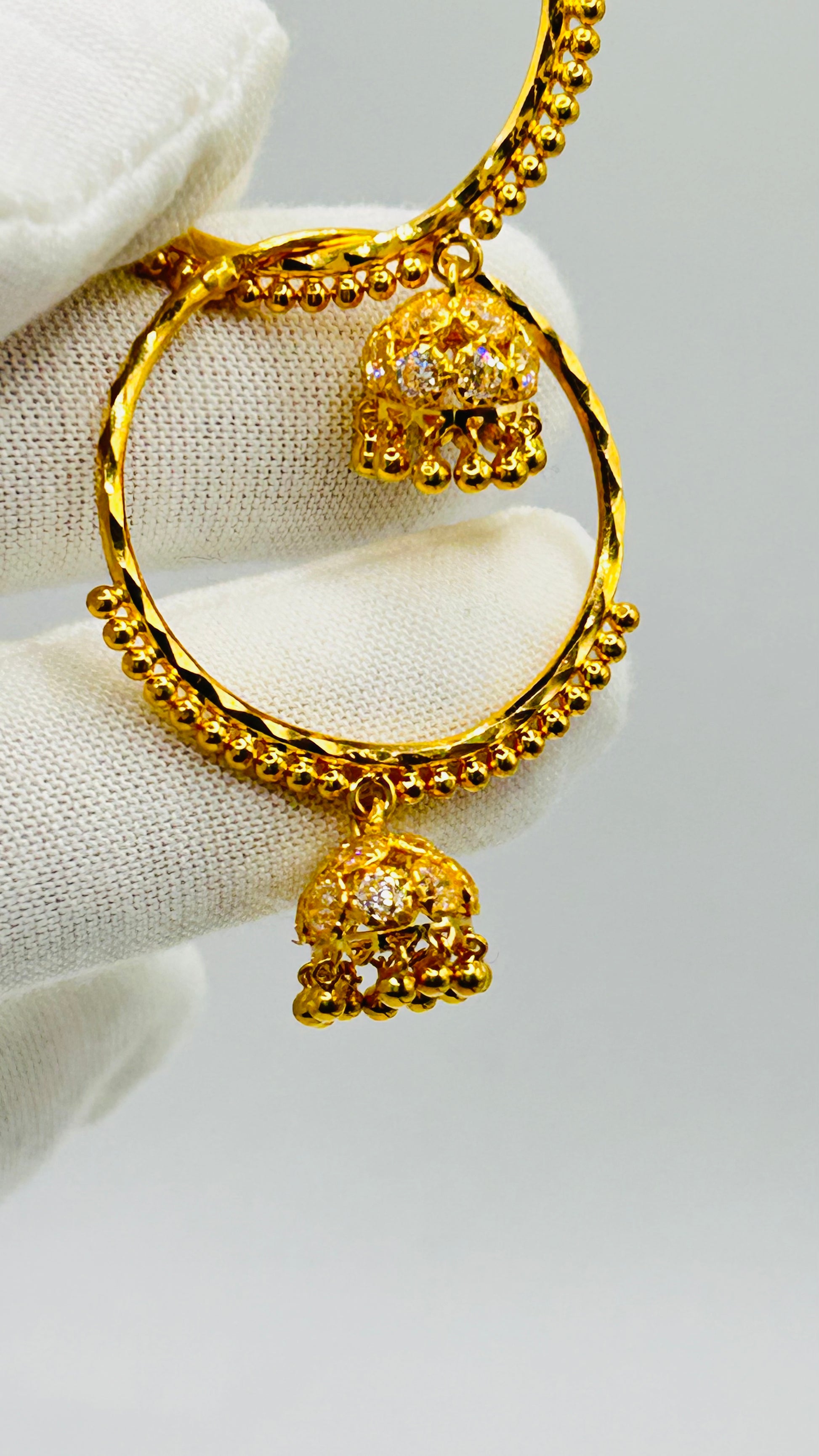 Asian Gold Hoop Earrings 22ct Gold Gold Jhumka Earrings Uk 22ct