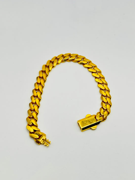 22ct Gold Bracelet – 20.8g 8 Inch  (Hollow, Hallmarked & Punched)