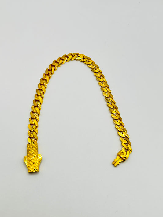 22ct Gold Bracelet – 15.2g (Hollow, Hallmarked & Punched)