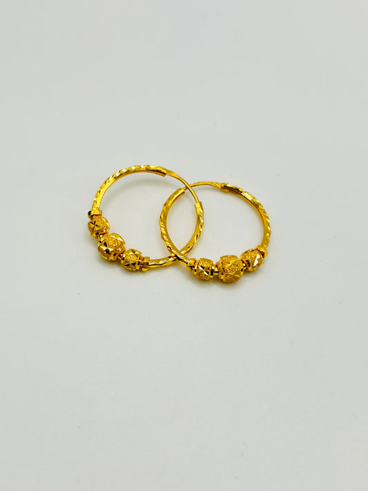 22ct Gold Earrings – 3.3g (Hallmarked)