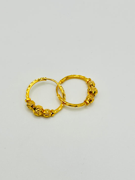 22ct Gold Earrings – 2.7g (Hallmarked)