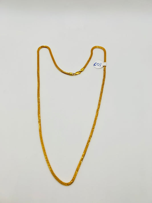 22ct Gold Chain – Solid 10.7g, 20" Hallmarked