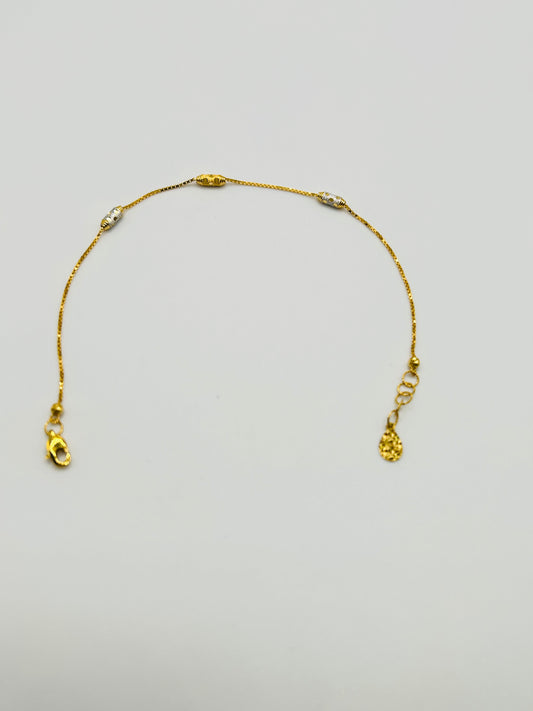 22ct Gold Bracelet – 1.7g, Hallmarked, 7 inch