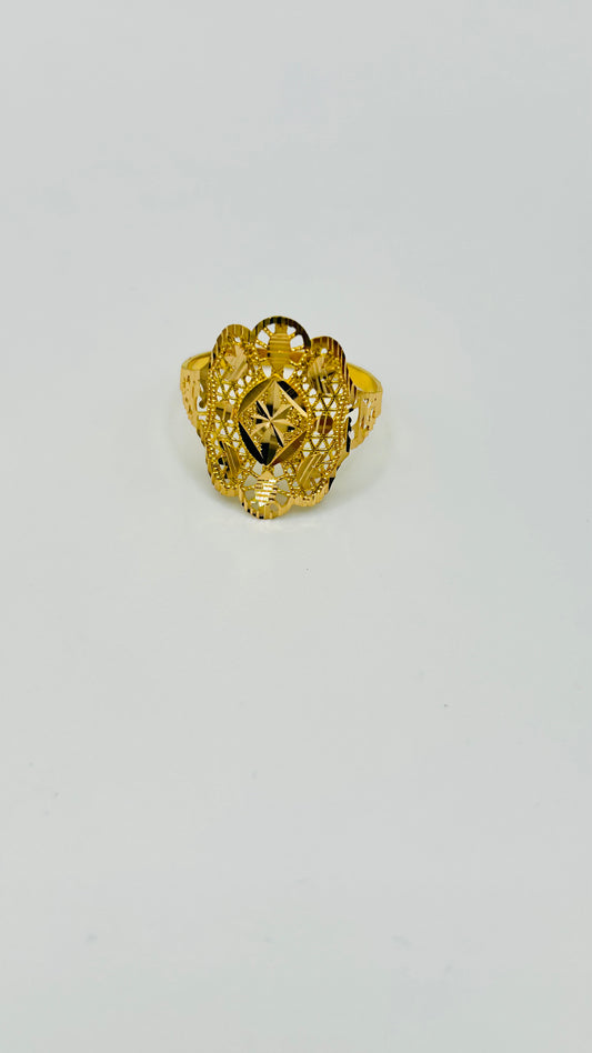 22ct Gold Ladies Ring – Size P½ (2.3g, Hallmarked)