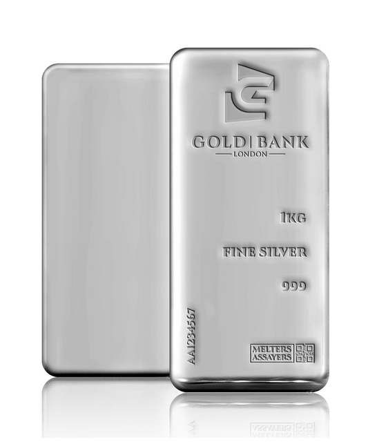 1kg Gold Bank Investment Silver Bar (999)