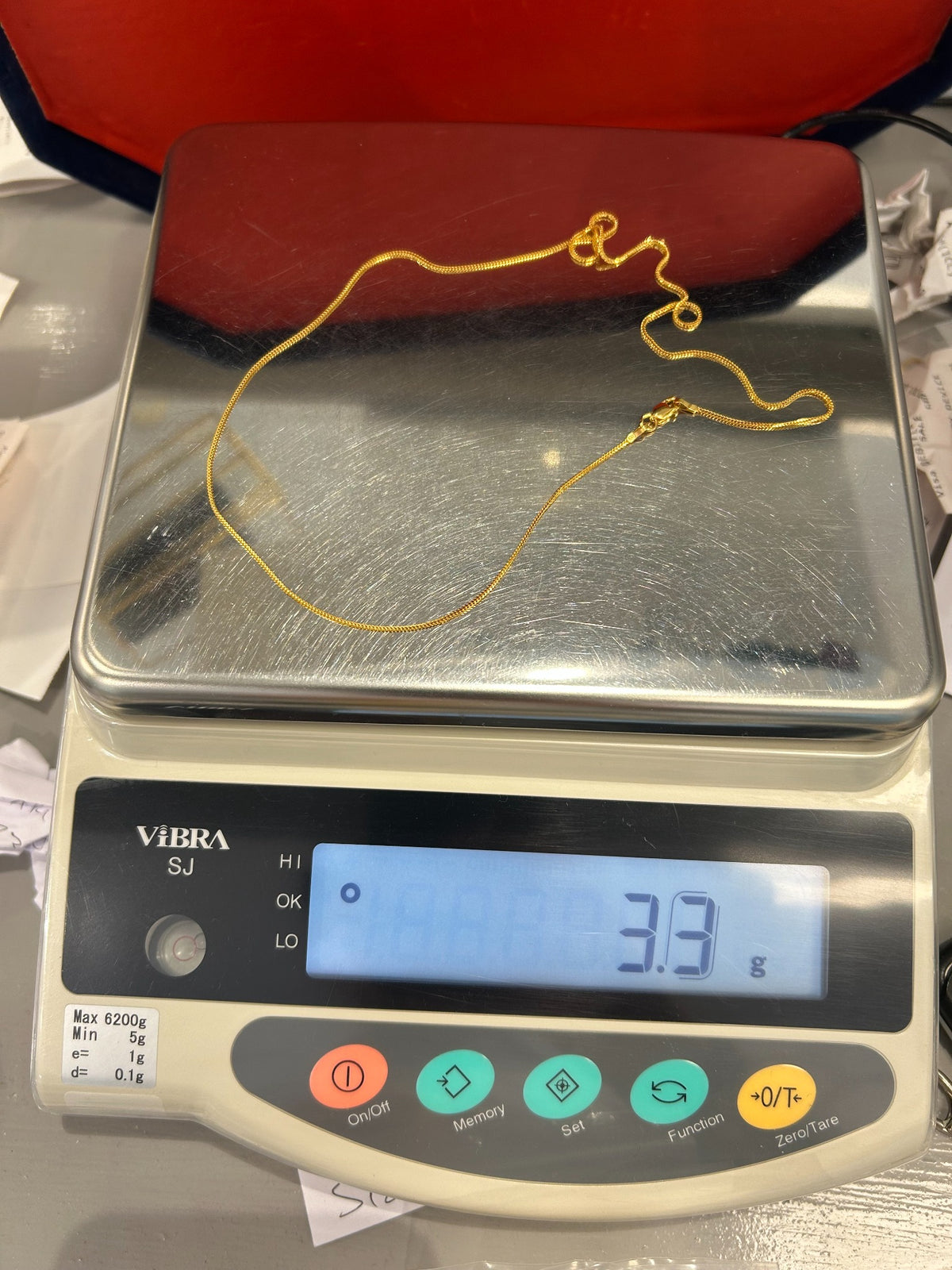 22ct gold chain weight scale 3.3g