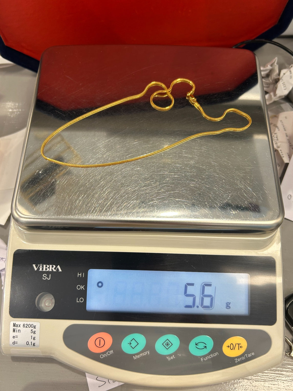 22ct gold chain weight scale 5.6g