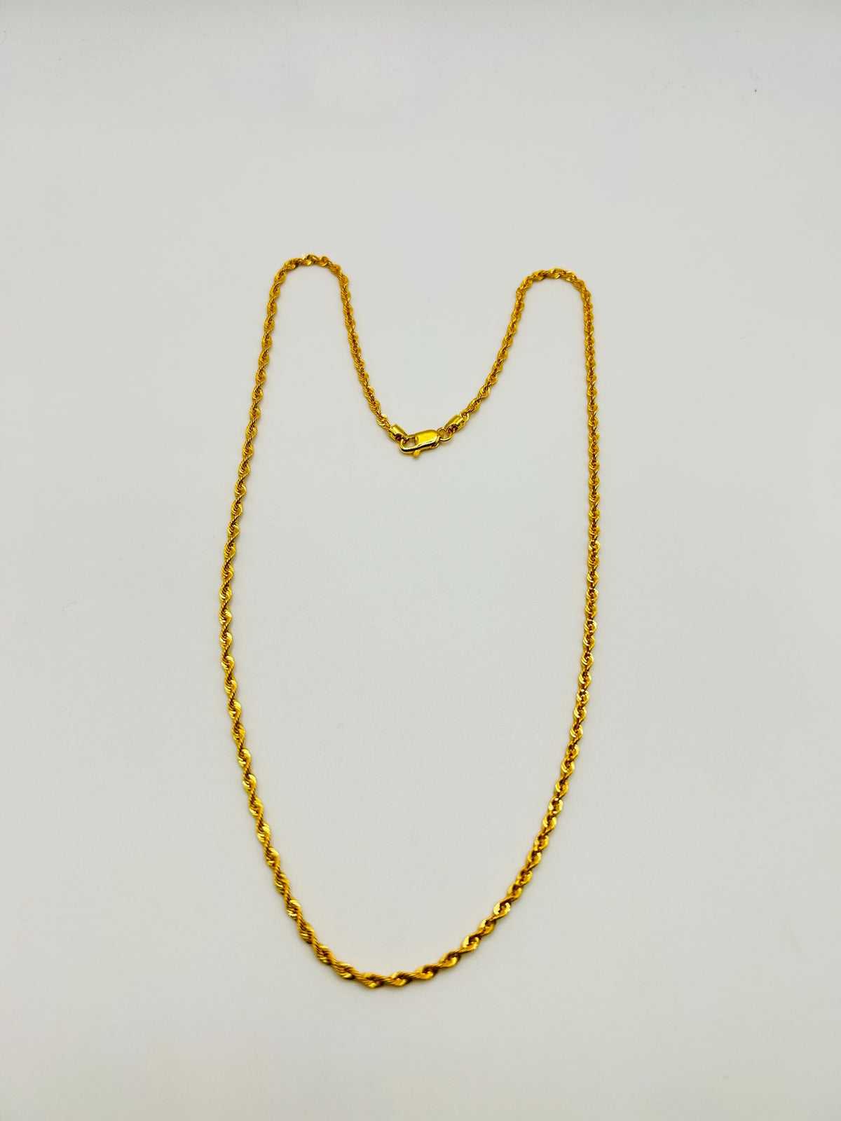 22ct Gold Rope Chain – 3.5g – 18" (Hallmarked)
