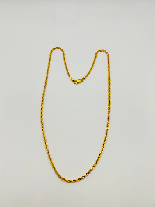 22ct Gold Rope Chain – 3.5g – 18" (Hallmarked)