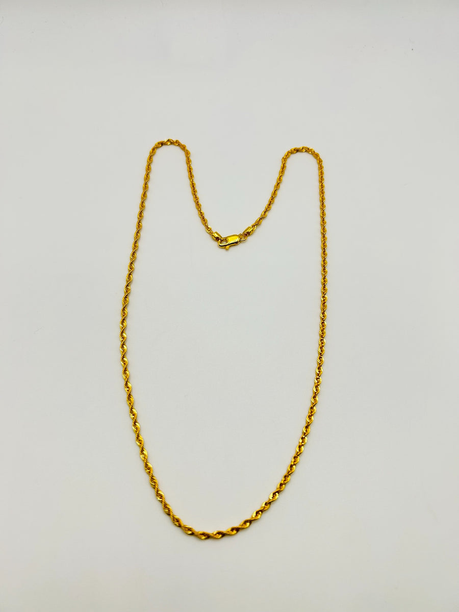 22ct Gold Rope Chain – 3.5g – 18" (Hallmarked)