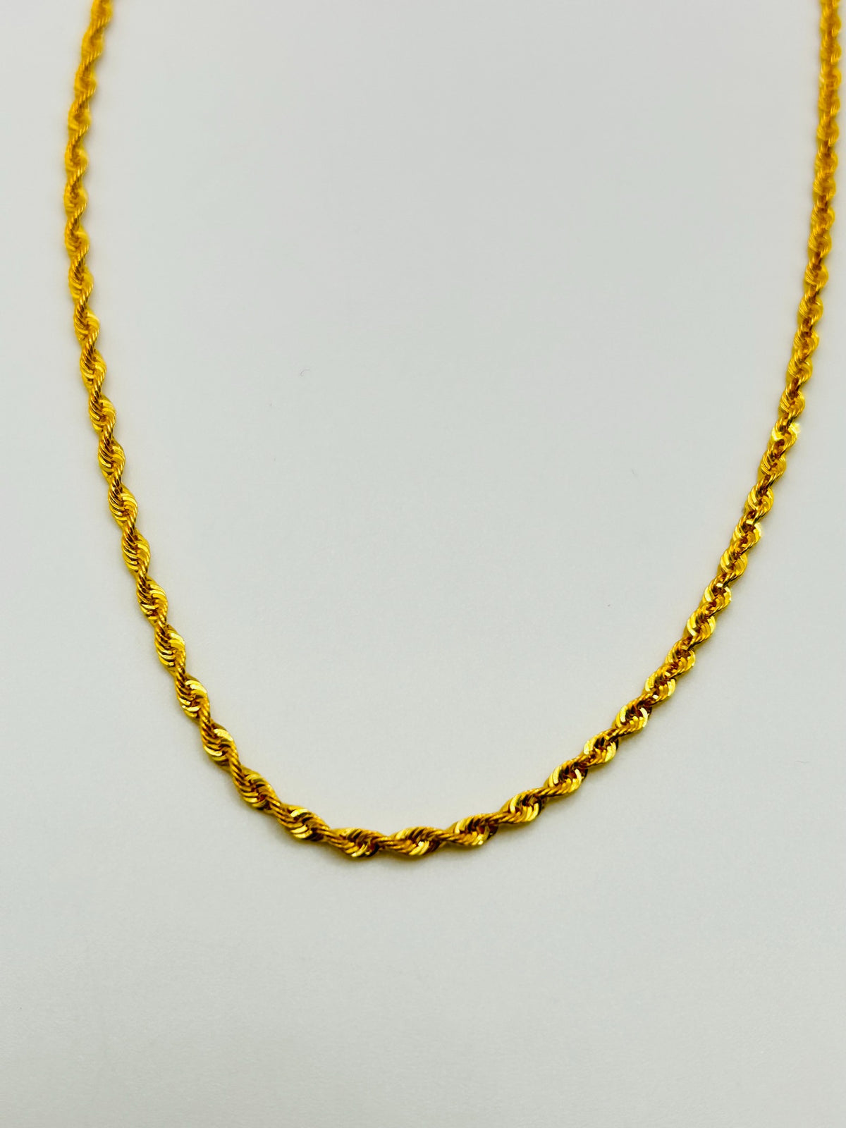 22ct Gold Rope Chain – 3.5g – 18" (Hallmarked)