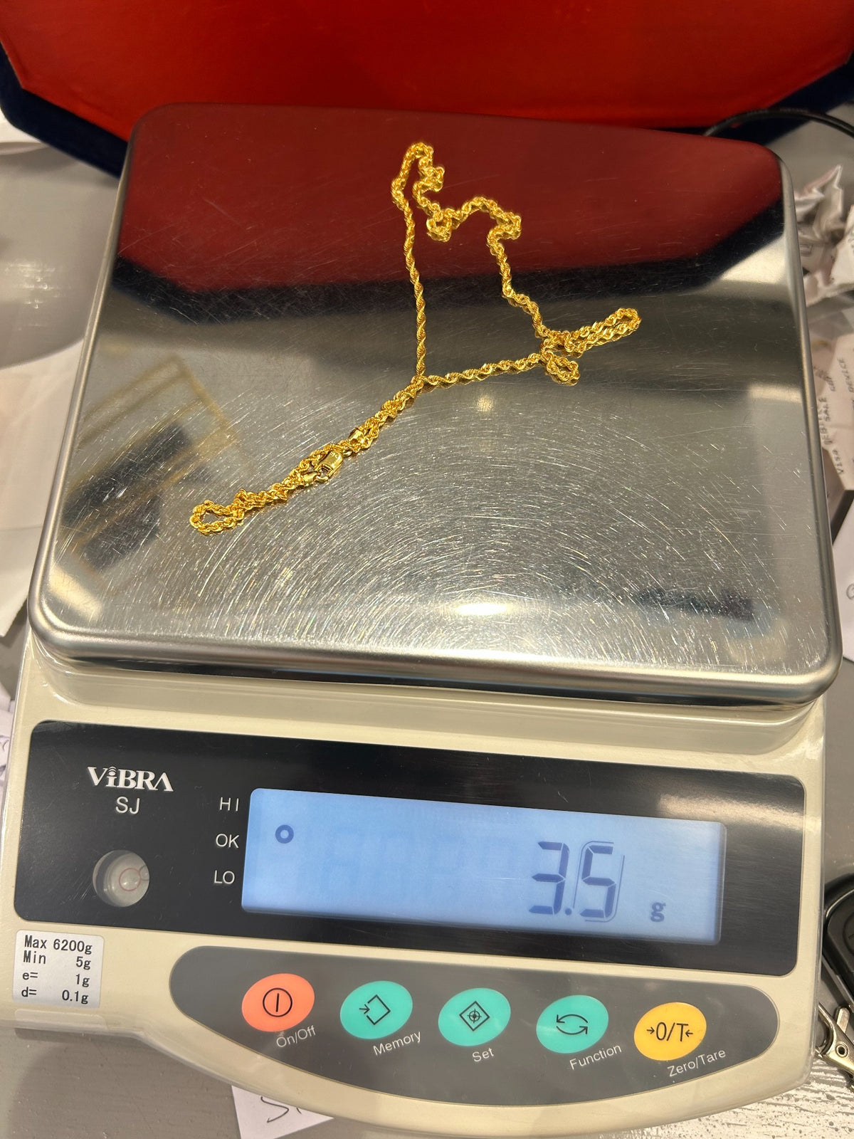 22ct Gold Rope Chain – 3.5g – 18" (Hallmarked)