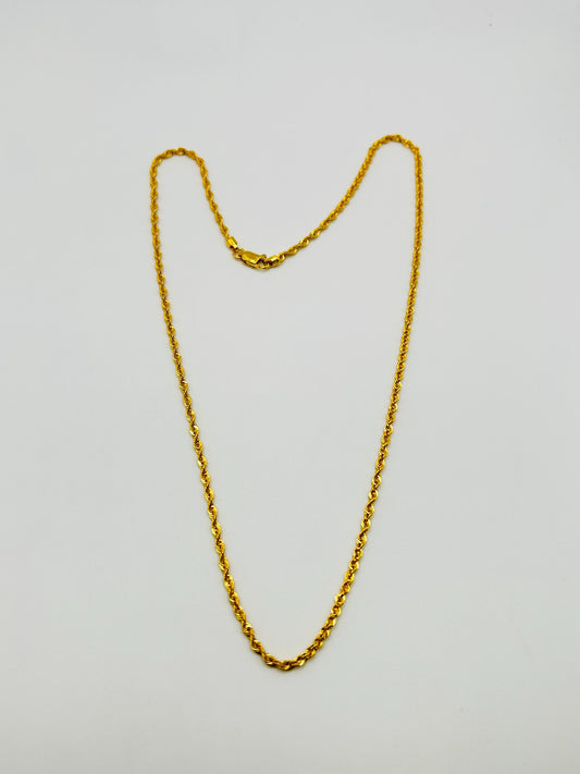 22ct gold rope chain 3.4g 18 inch