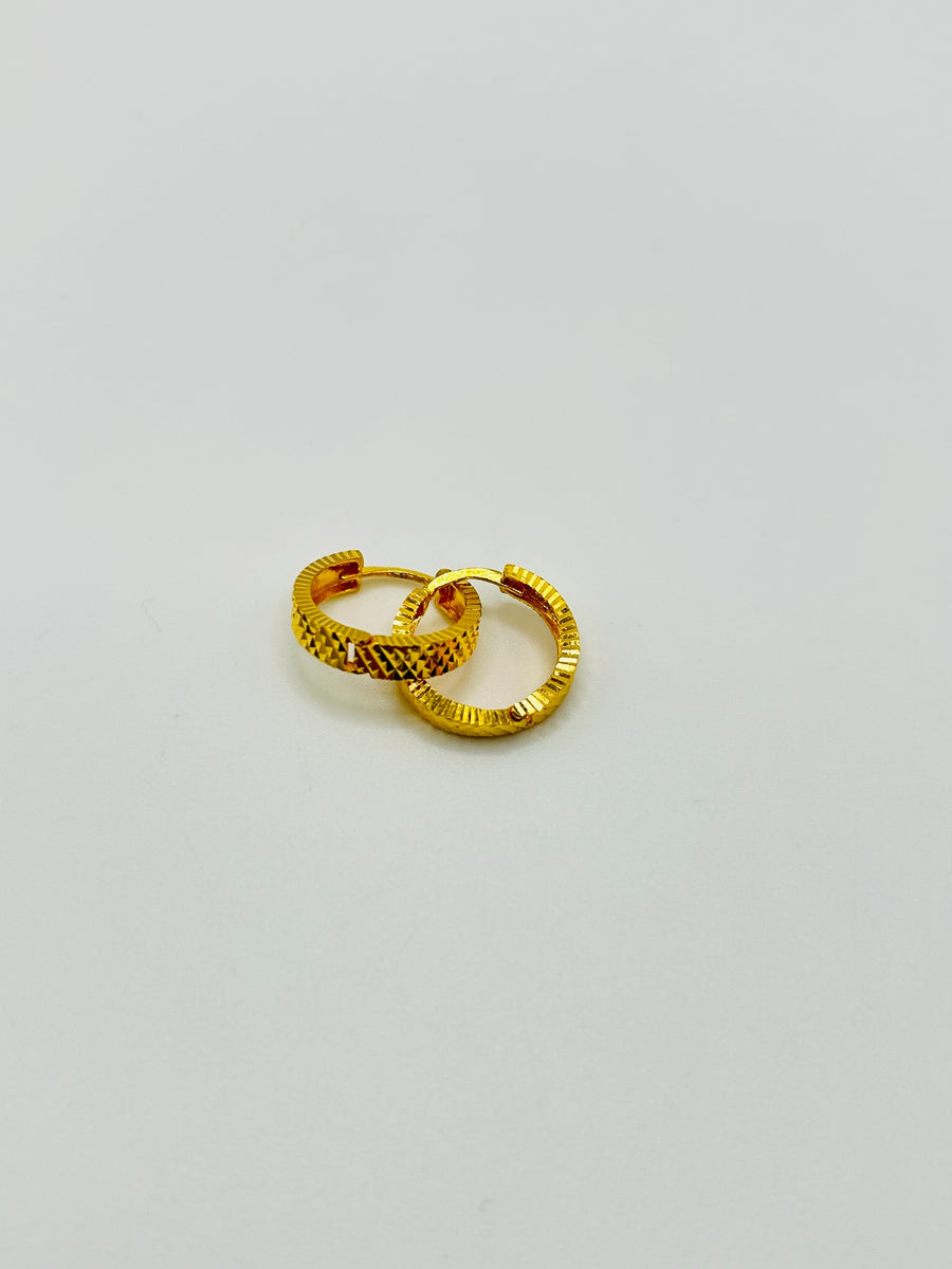 22ct Gold Hoop Earrings – 3.0g (Hallmarked)