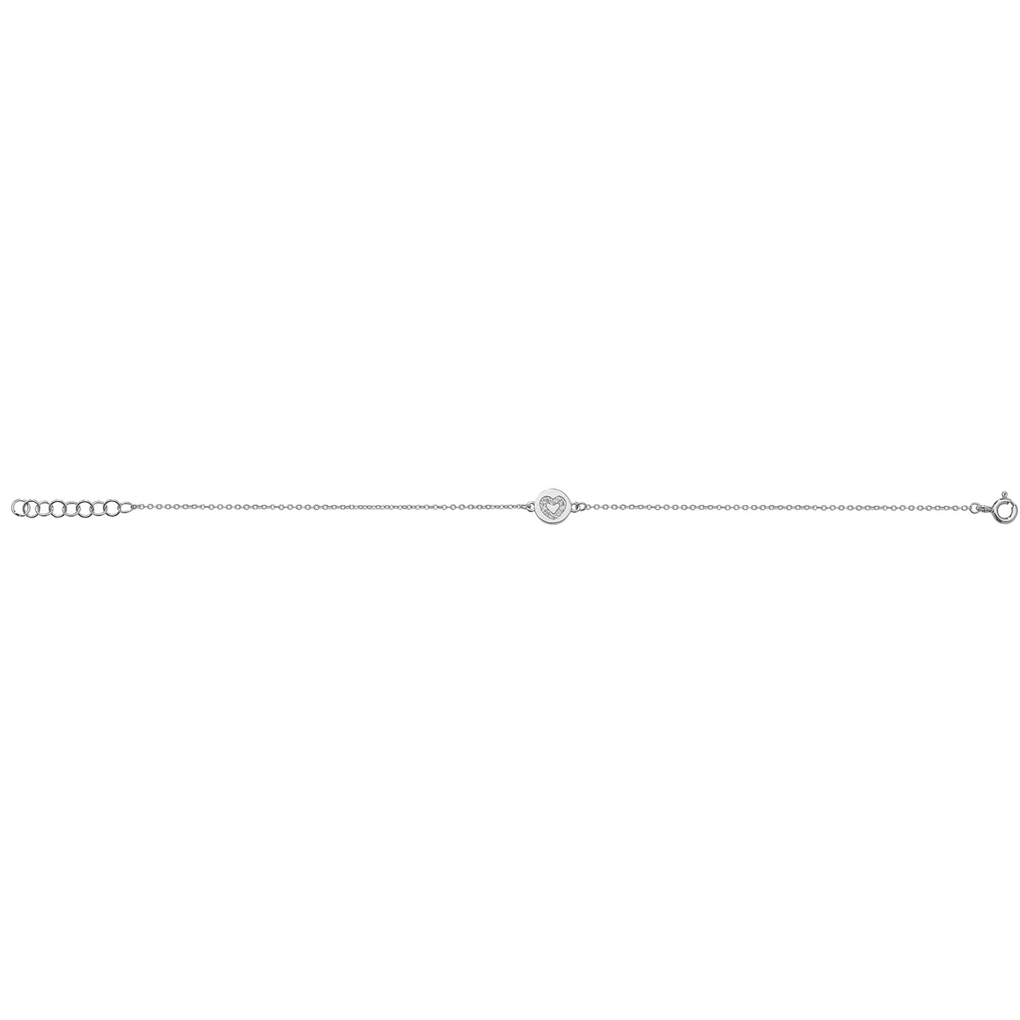 925 SILVER LADIES'  CZ BRACELET THIN