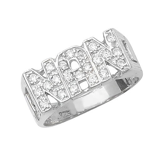 925 SILVER LADIES' CZ NAN RING